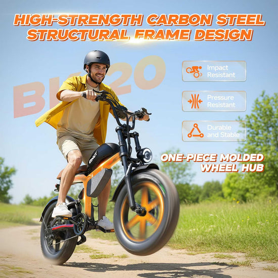 Electric Bike for Adults 20" Fat Tire 28MPH 90 Mile Range