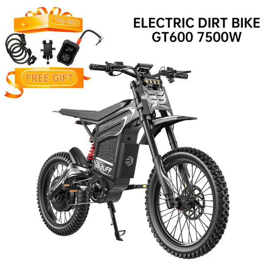 Electric Dirt Bike BIBUFF GT600 50MPH 72V 7500W 30AH for Sale