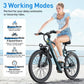 26" Electric Mountain Bike 22mph 40miles Long Range for Adults